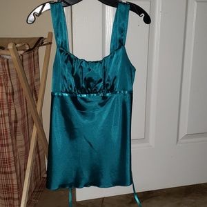 Dark green casual dress tank